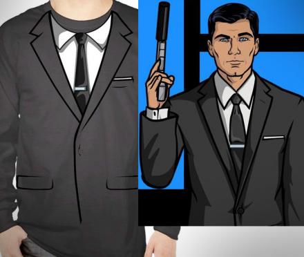 Archer Suit Long Sleeve T-Shirt Costume