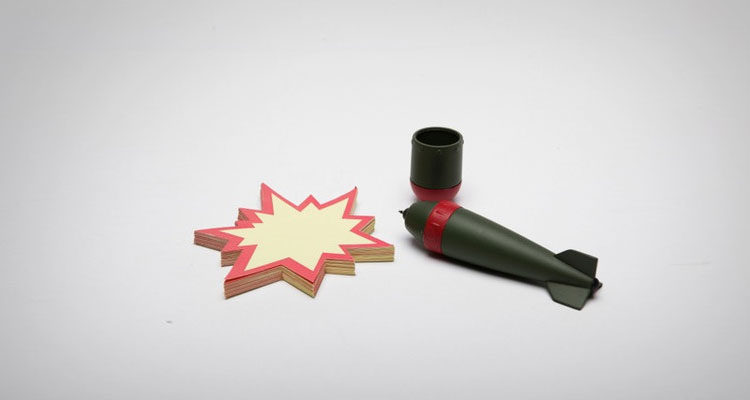 Atomic Bomb Pen and Explosion Notepad