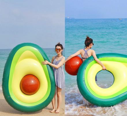 This Avocado Pool Float Has A Removable Pit That’s a Beach Ball