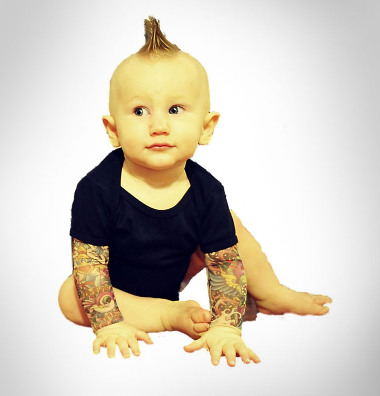 Baby Tattoo Sleeves Onsie