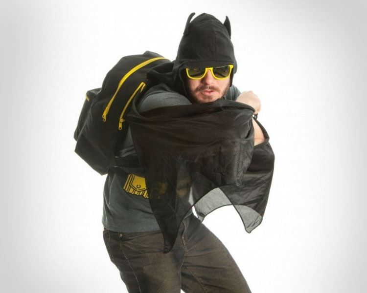 Batman Backpack With Hoody And Wings - Hooded Batman Backpack