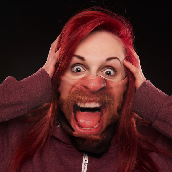 Beardo Ski Mask Beard Mouth Open