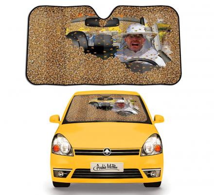 There’s a Car Sunshade That Makes It Look Like Your Car Is Filled With Bees