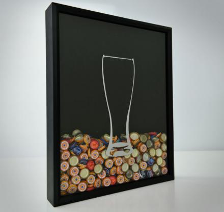 Beer Cap Collector Shadow Box