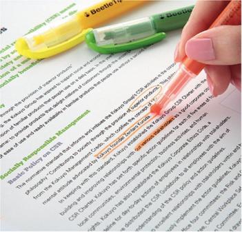 Beetle Tip 3 Way Highlighter Pens