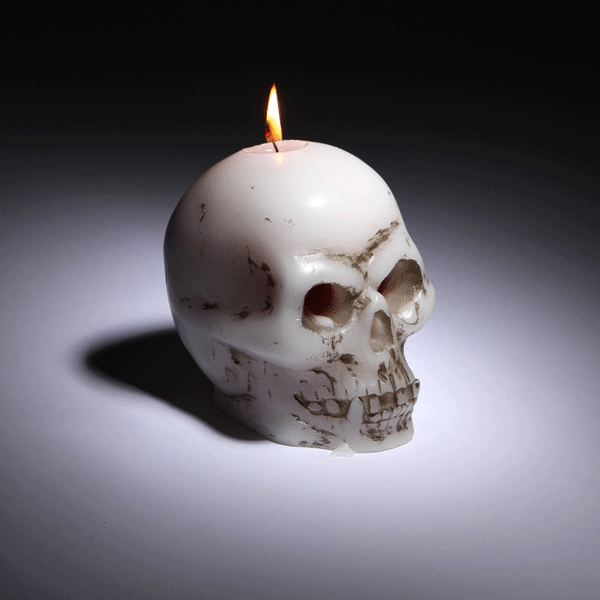 Bleeding Skull Candle