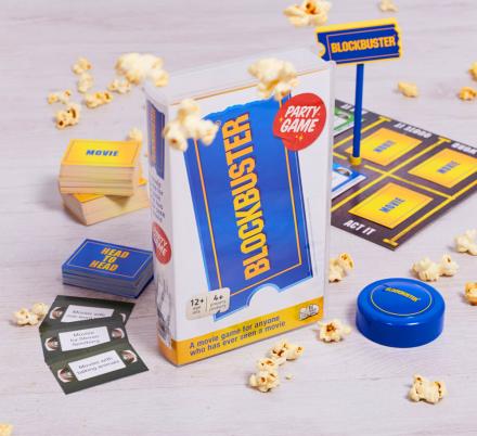 There’s a Blockbuster Party Game That Comes in a Nostalgic Blockbuster VHS Tape