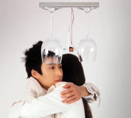 Bottoms Up Doorbell: A Doorbell Made From Wine Glasses