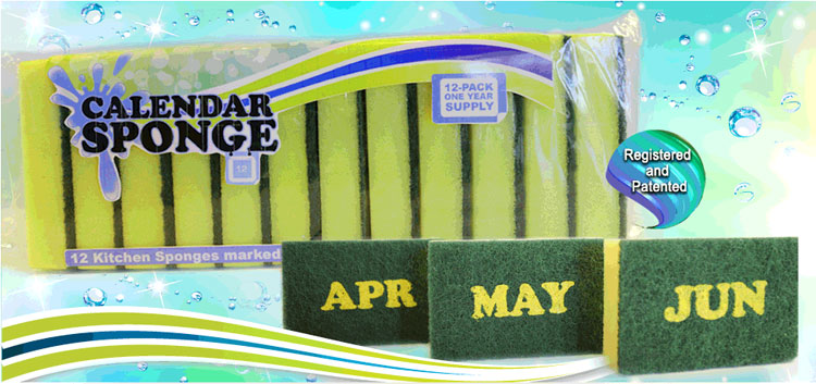 Calendar Sponges - Sponges With Months Written On Them