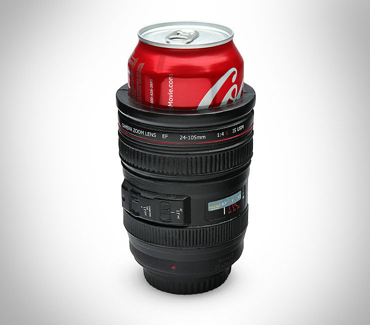 Camera Lens Beer Koozie