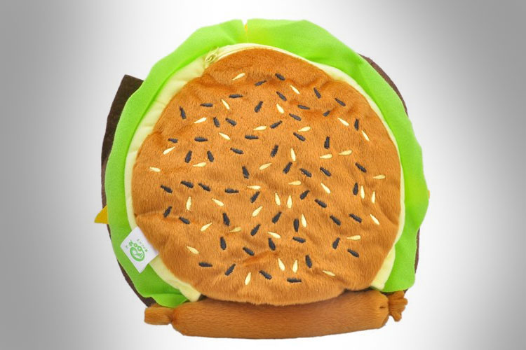 Cheeseburger Mouse Pad With Hand Warmer - Cheeseburger hand warmer for the office