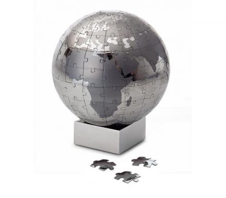 Chrome Magnetic Globe Puzzle