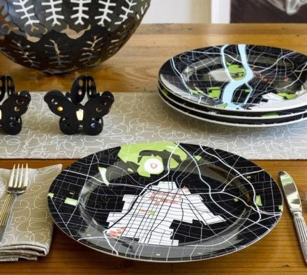 City Map Dinner Plates