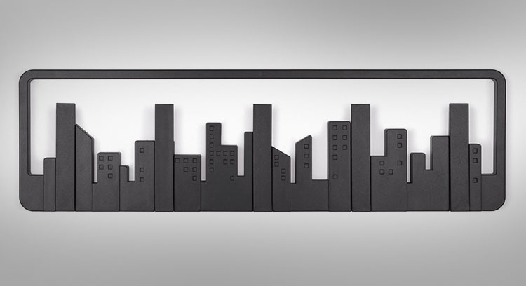 City Skyline Coat Hooks
