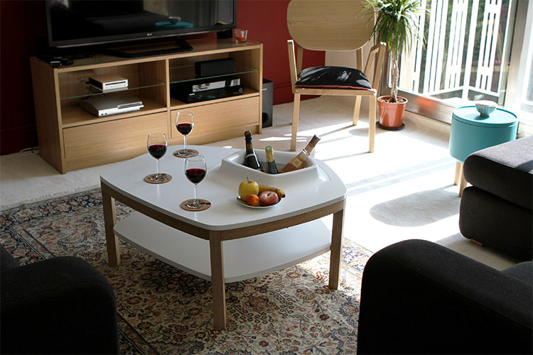 Volcane Feet Coffee Table With Planter