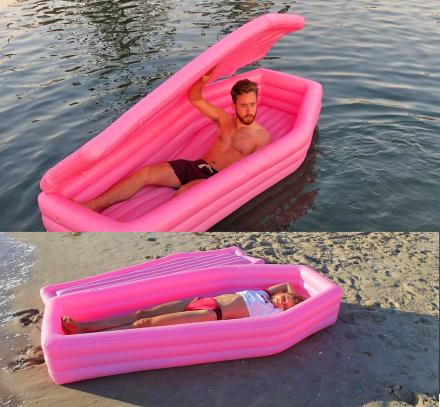 There’s Now a Coffin Pool Float Helps You Lounge Yourself To Death