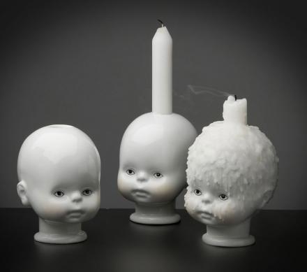 Little Joseph: A Creepy Doll Head Candle Holder