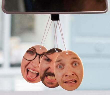 Custom Car Air-Fresheners Using You or Your Friend’s Faces