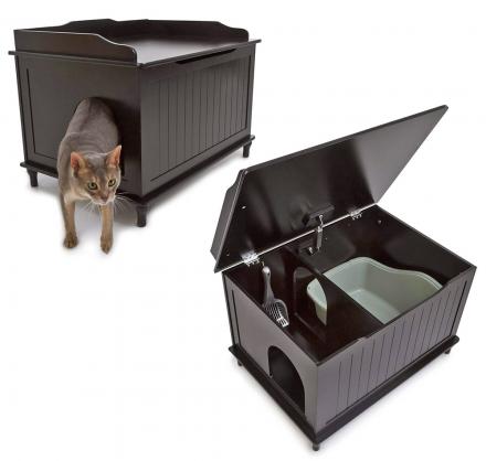 Designer Cat Litter Box – Side Table Kitty Litter Hider