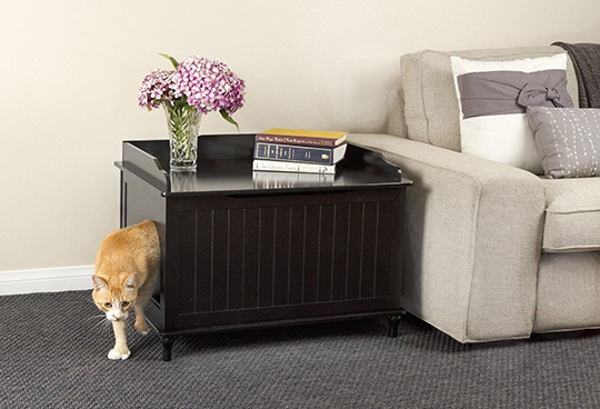 Designer Kitty Litter Box - Side table cat litter hider