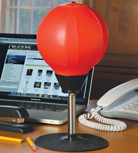 Stress Buster Desktop Punching Bag - Office Punching Bag suctions to your desk