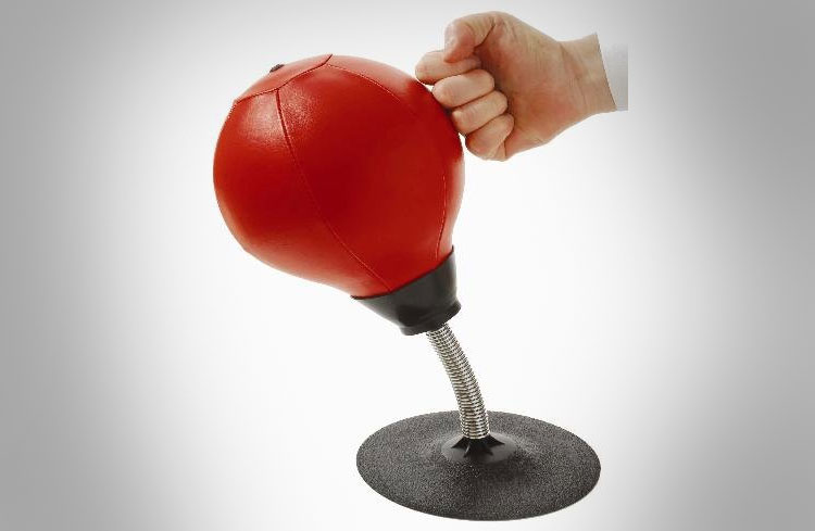 Stress Buster Desktop Punching Bag - Office Punching Bag suctions to your desk