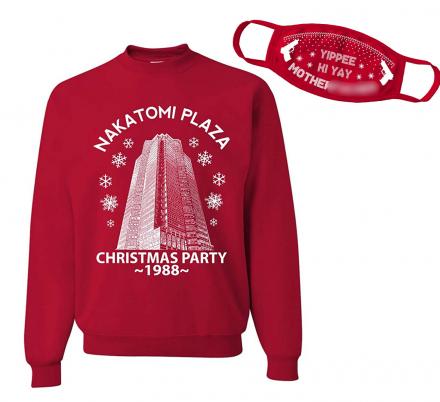 Die Hard Ugly Christmas Sweater With Face Mask