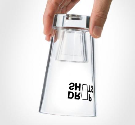 Drop Shots: Magnetic Shot Glass and Pint Glass