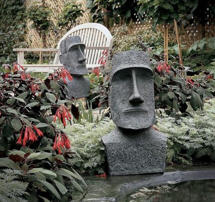 Easter Island Monolith Garden Sculpture