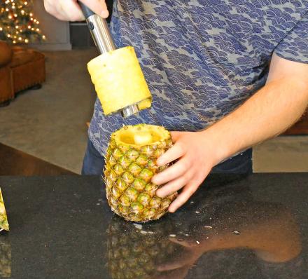 Easy Pineapple Slicer De-Cores Pineapples In Seconds