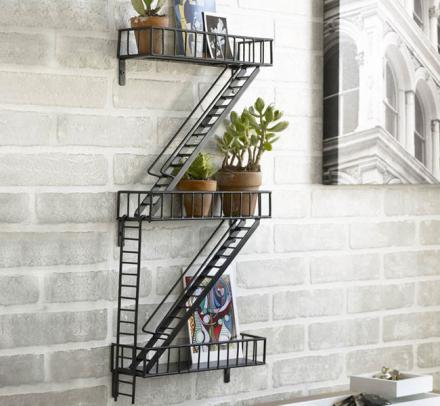 Fire Escape Urban Wall Shelving