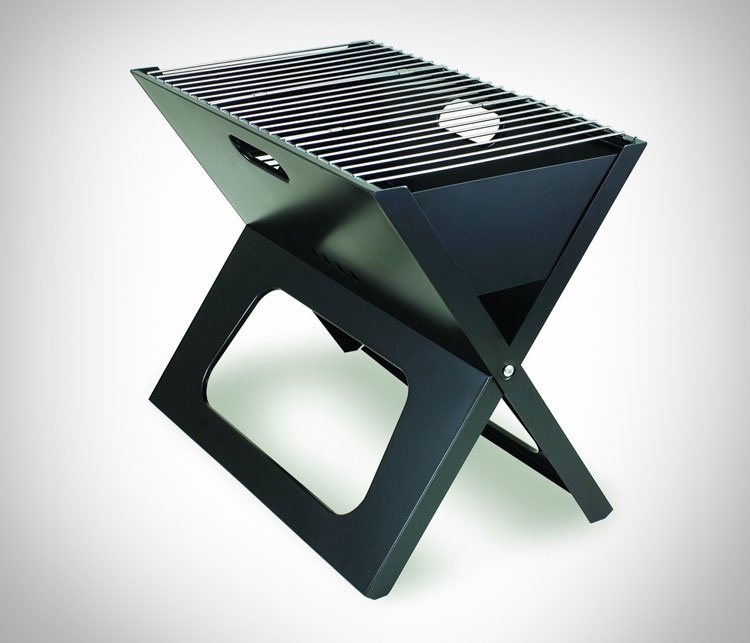 Collapsible Charcoal X-Grill - Onivia Folding Portable BBQ Grill - 1 inch thick grill