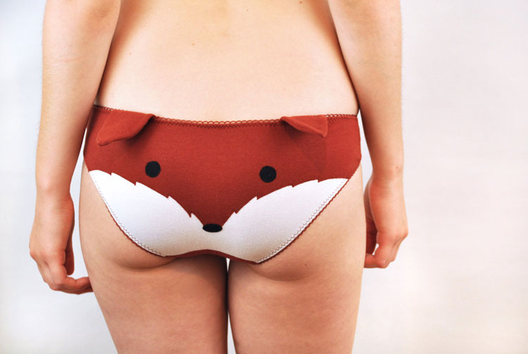 Fox Face Underwear Panties With Ears