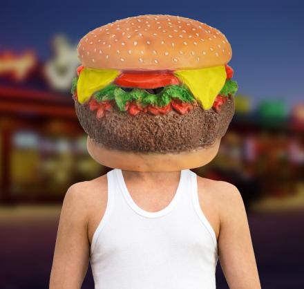 Giant Cheeseburger Head Mask