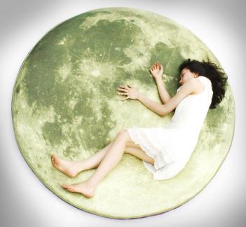 Giant Moon Floor Pillow