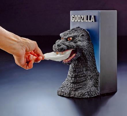 There’s Now a Godzilla Tissue Dispenser That Makes The Tissue Look Like Smoke Coming From His Mouth