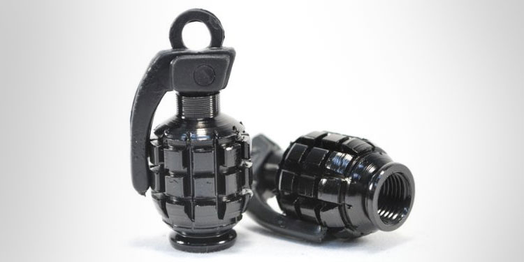 Grenade Shaped Tire Valve Caps