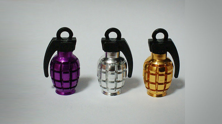Grenade Shaped Tire Valve Caps