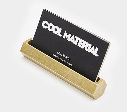 Hex Brass Business Card Holder