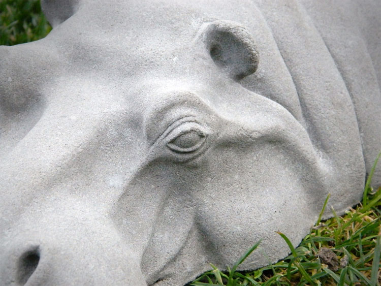 Hippo Lawn Sculpture