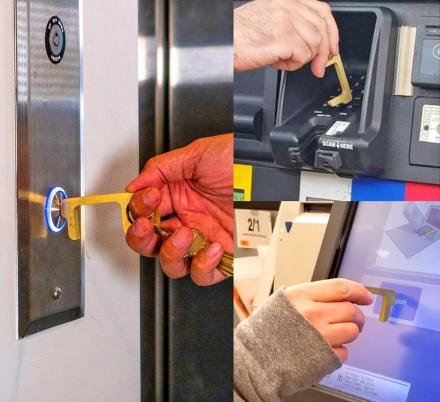 Hygiene Hand  Is An Antimicrobial Brass Door Opener That’ll Help You Never Touch Anything Again