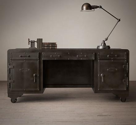 Iron Desk Built Like a 20th Century Vault