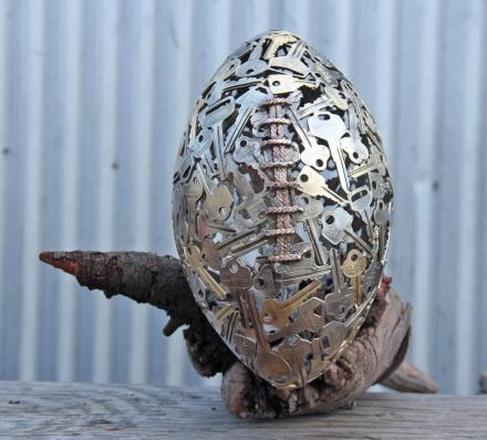 Key Art – Football Made From Old Recycled Keys