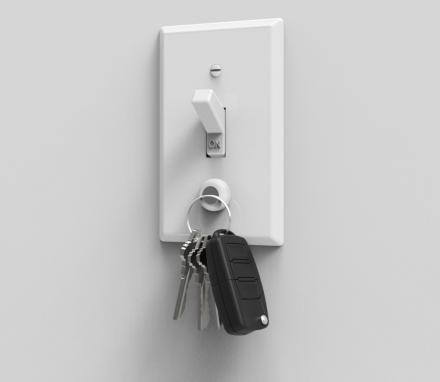 KeyCatch: Magnet That Screws Into Light Switch – Hold Your Keys