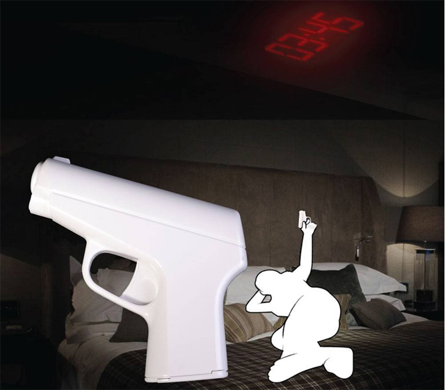 Laser Gun Projection Alarm Clock