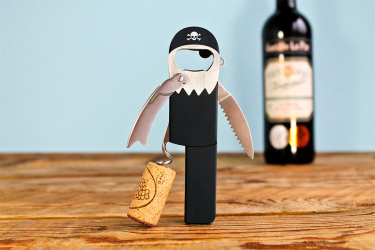 Legless Pirate Corkscrew Bottle Opener