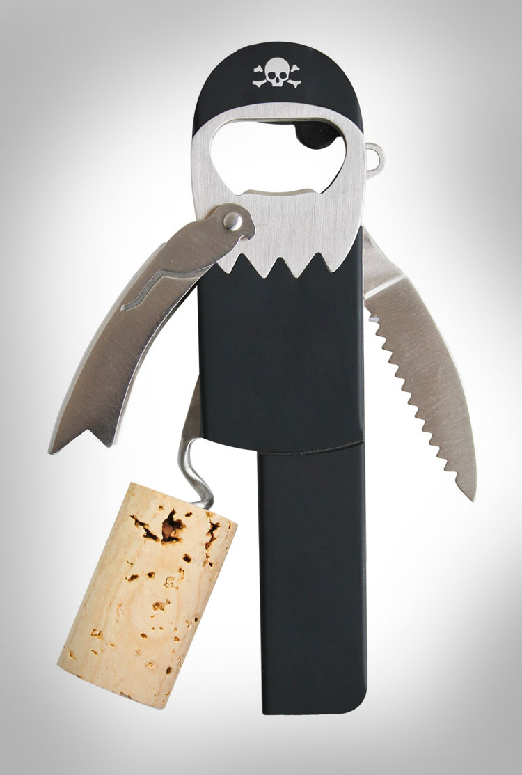 Legless Pirate Corkscrew Bottle Opener