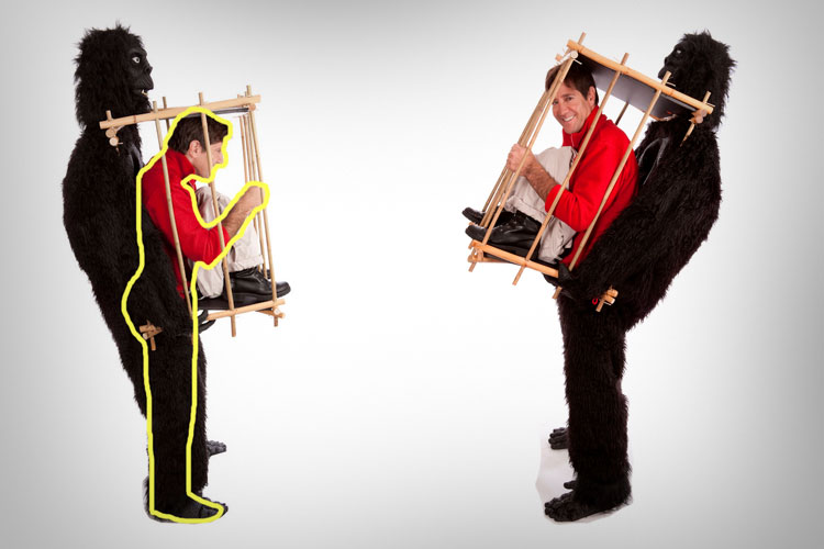 Man In Gorilla Cage Costume