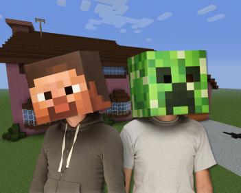 Minecraft Steve Head Costume