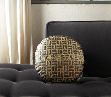 NYC Sewer Manhole Cover Pillow